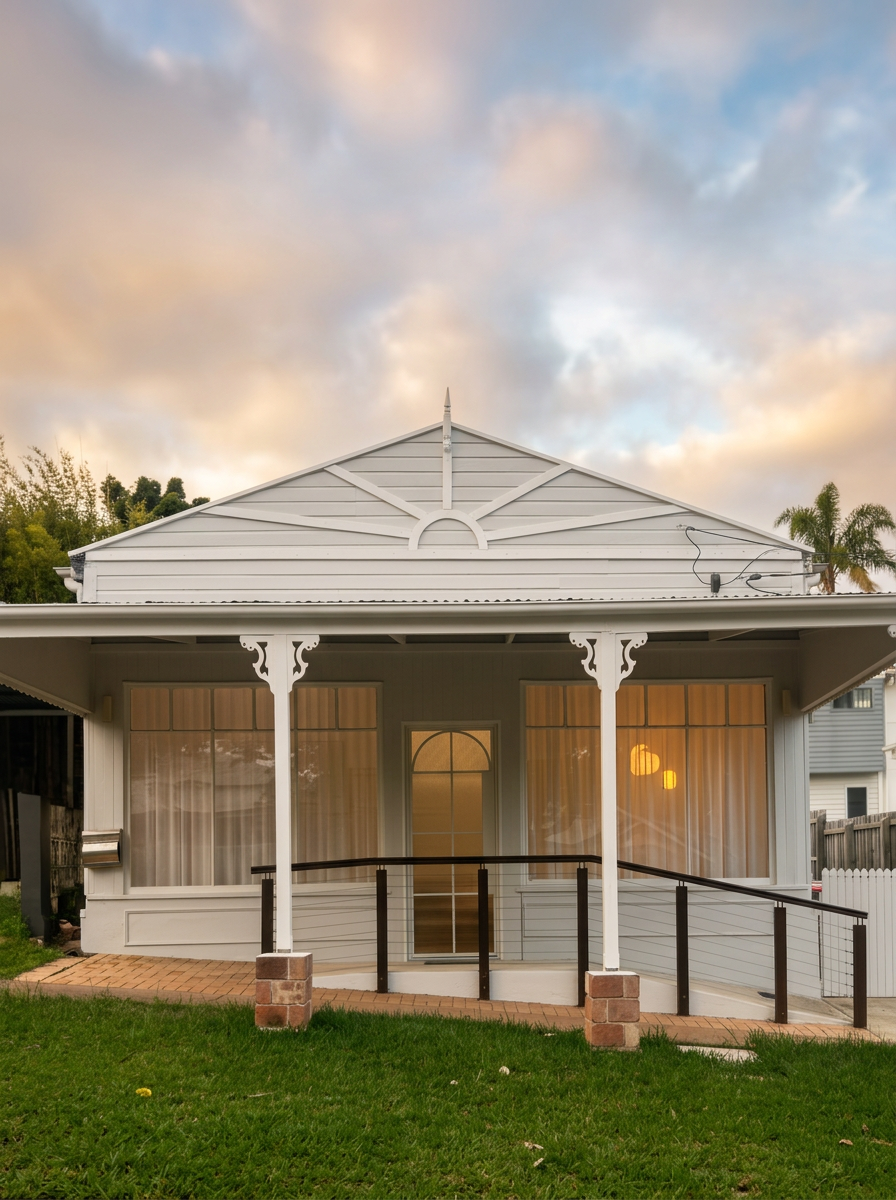 The clinic at 10 Cavan Street, Annerley — a heritage Queenslander with a wide front verandah